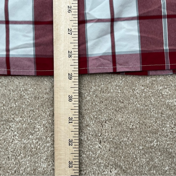 Patagonia Shirt Large Burgundy Button Up Plaid Short Sleeve Preppy Outdoor Men - Picture 12 of 16